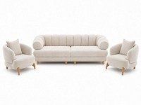 Stilvolles Sofa Set 3+1+1 Sitzer Wohnzimmer PolstermöBel Modernes Design