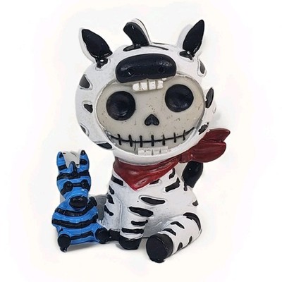 Ebros Gift Furry Bones Safari Zebra Horse Costume Skeleton Monster Figurine 3''H