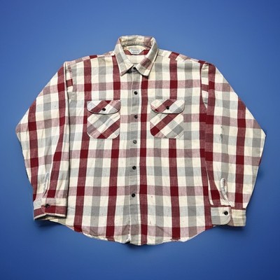 Vintage 70s/80s Five Brother Flannel Button Up Shirt Heavy Made In
