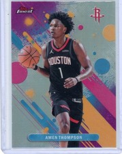 2025-26 TOPPS FINEST BASKETBALL COMMON REFRACTOR Houston Rockets Amen Thompson