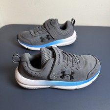 Under Armour Assert Youth Running Shoes Size 3Y Gray/White/Blue