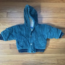 Vintage Carters Green Corduroy Sherpa Lined Winter Coat