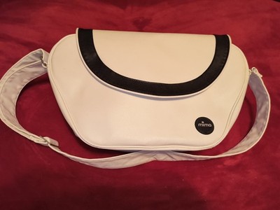 MIMA TRENDY CHANGING BAG DIAPER WHITE/BLACK TRIM GOOD CONDITION W/O CHANGE PAD