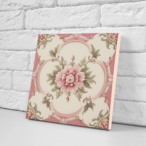 Azulejos de pared de cerámica victoriana - Juego de 2 azulejos de cerámica para salpicadero de cocina para baño - Imagen 2 de 3