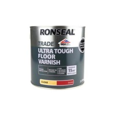 Ronseal Tough Floor Varnish Wooden Floors Stain Interior Ultra Gloss Satin 5L