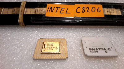 C8206   Intel IC Vintage  Rare  Gold  collectible