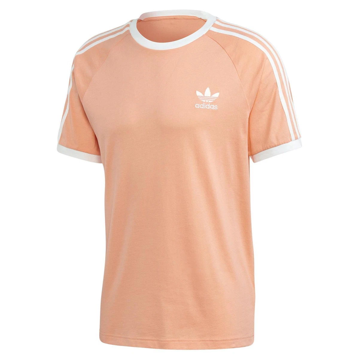 adidas ORIGINALS MEN S CALIFORNIA T SHIRT TEE CHALK CORAL WHITE