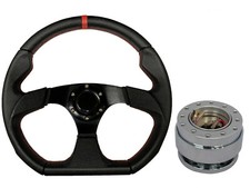 Black Aftermarket 350mm D1 Steering Wheel Quick Release boss B30 for LAND ROVER