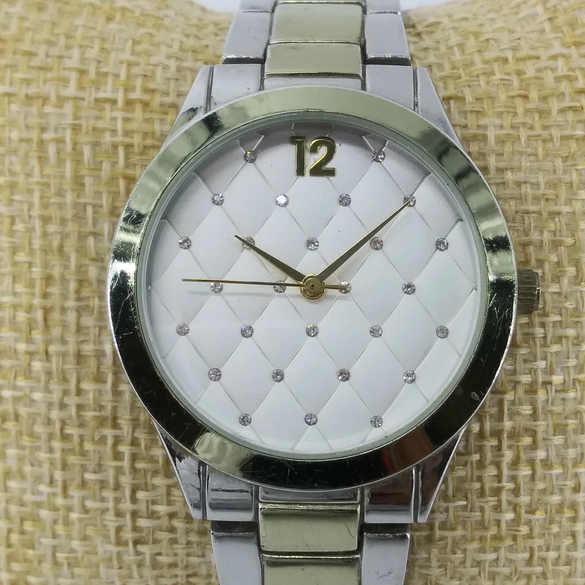 Womens chunky top silver watch