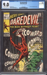 DAREDEVIL-55-1969-CGC-9-0-VF-NM-Roy-Thomas-Mr-Fear