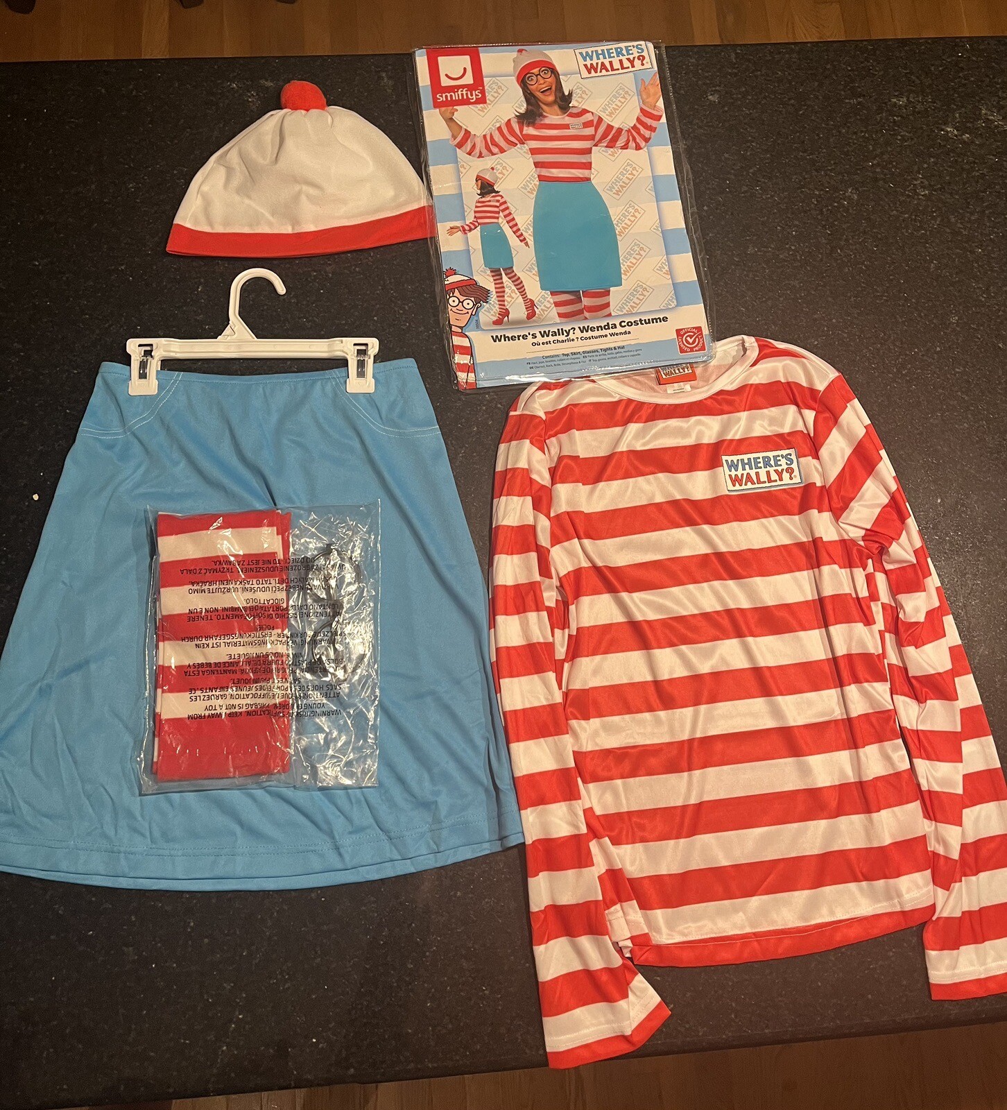 Wheres Waldo Ladies Costume 80s Wenda Womens Cartoon- Small