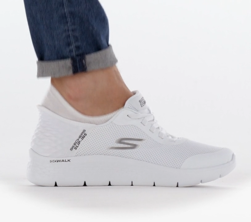 SKECHERS Go Walk Flex Hands Free White Slip-ins Sneaker Men's