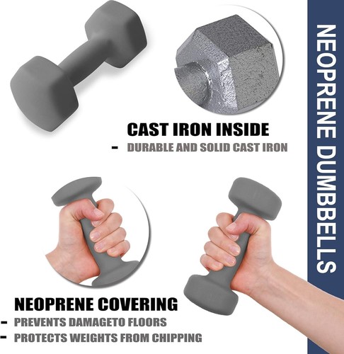 Compact 8 lb Dumbbell Set - Stylish and Functional for Indoor/Outdoor Workouts - Picture 7 of 9