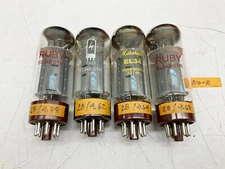 Quad of Chinese EL34 Tubes Tested and Matched (k)
