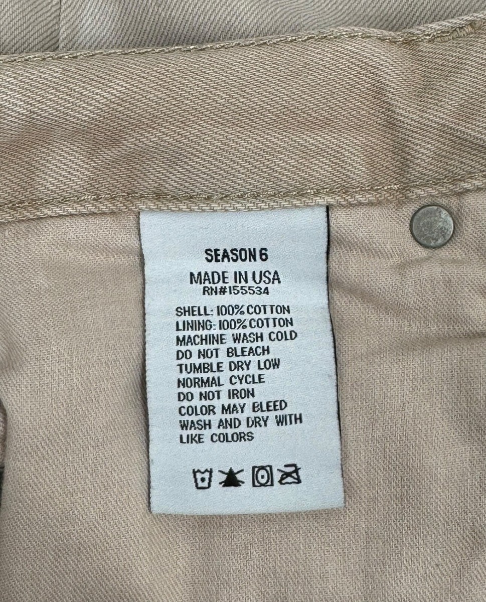 Yeezy Season 6 Five Pocket Jeans size 26 Made In USA | eBay