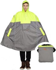 Lightweight Cycling Rain Poncho Bike Hooded Raincoat Cape Breathable Waterproof