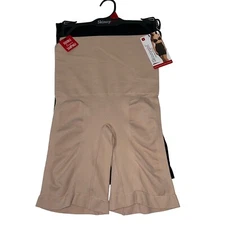 Skinnygirl Shaping Thigh Slimmer Hi Waist Seamless Targeted Tummy 2 Pair 7129