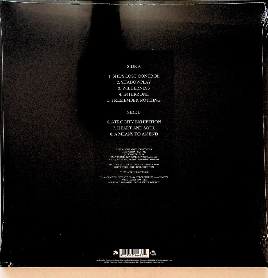 PETER HOOK LIVE Unknown Pleasures 2012 Live LP NEW** Vinyl/JOY DIVISION/ORDER v2 - Image 2 of 2