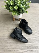 Carters Size 6 Little Girls Toddler Zip Side Boot Buckle Strap Booties Pull On