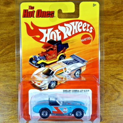 Hot Wheels The Hot Ones Shelby Cobra 427 S/C Light Blue Chrome