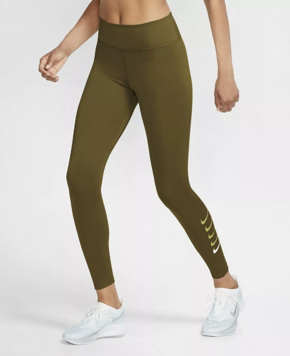 Nike Swoosh Run Women's Mid-Rise 7/8 Running Leggings DJ0934-368 -NWT  Size M