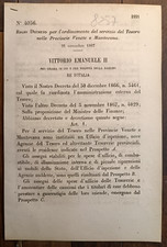 Provinces Veneto and Mantua 1867 Royal Decree x Treasury Service-8257