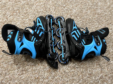 PAPAISON Adjustable Inline Skates for Kids and Adults - Size L - B6049 - Blue