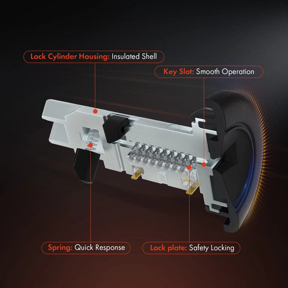Cilindro de trava de ignição Zamak 5 com chaves para Kia Sedona 2007-2012 com imobilizador - Imagem 3 de 4