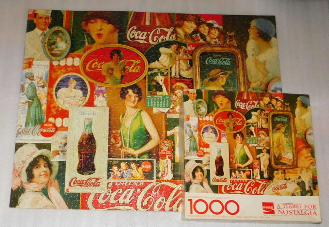 Thirst Nostalgia Coca Cola Jigsaw Puzzle 1000 Vintage Advertisement Slogan 1886