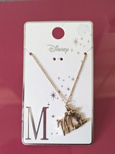 Primark Mickey Mouse Initial "M" Gold Tone Necklace