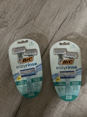Lot of 2 Bic Easy Rinse Women s Disposable Razors 4 Blades 2 Razors Per Pack