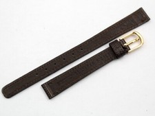 Bracelet De Montre Cuir Marron Vintage Pour Seiko - Largeur 11mm - Boucle Dorée (Neuf Sans Boîte)