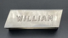 Sterling Silver Napkin Ring Name Engraved “William” Mid Cent. Modern FTG Genova