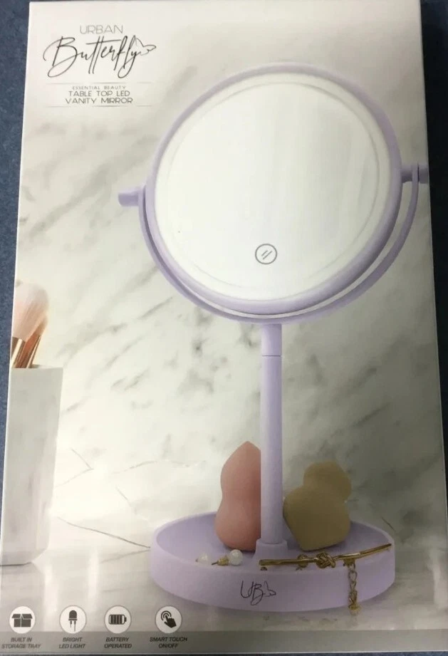 URBAN BUTTERFLY VANITY MIRROR WITH BRIGHT LED LIGHT AND SMART