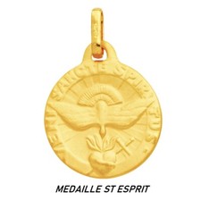 Dolly-Bijoux PENDENTIF OR JAUNE MEDAILLE ST ESPRIT de 1.6 Gr d'Or Massif 18K