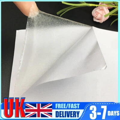 10X Double Side Tape Adhesive Sticker A4 Paper Sheets Handmade Supplies UK STOCK - Image 1 of 4