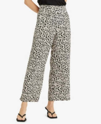 Sanctuary Beige Ink Spot Printed Bohemia Modern Wide Leg Pants