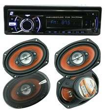 NEW SoundXtreme ST-926 Digital Receiver +4x Audiobank AB-790 6"x9" Car Speakers