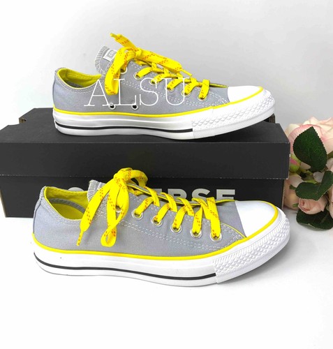 Zapatillas womns Converse Chuck Taylor All Star bajos de lona gris lobo  564349F | eBay