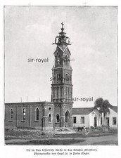 Kirche im Bau in Sao Sebastio Brasilien - 1911 - Historische Aufnahme ~10x13cm