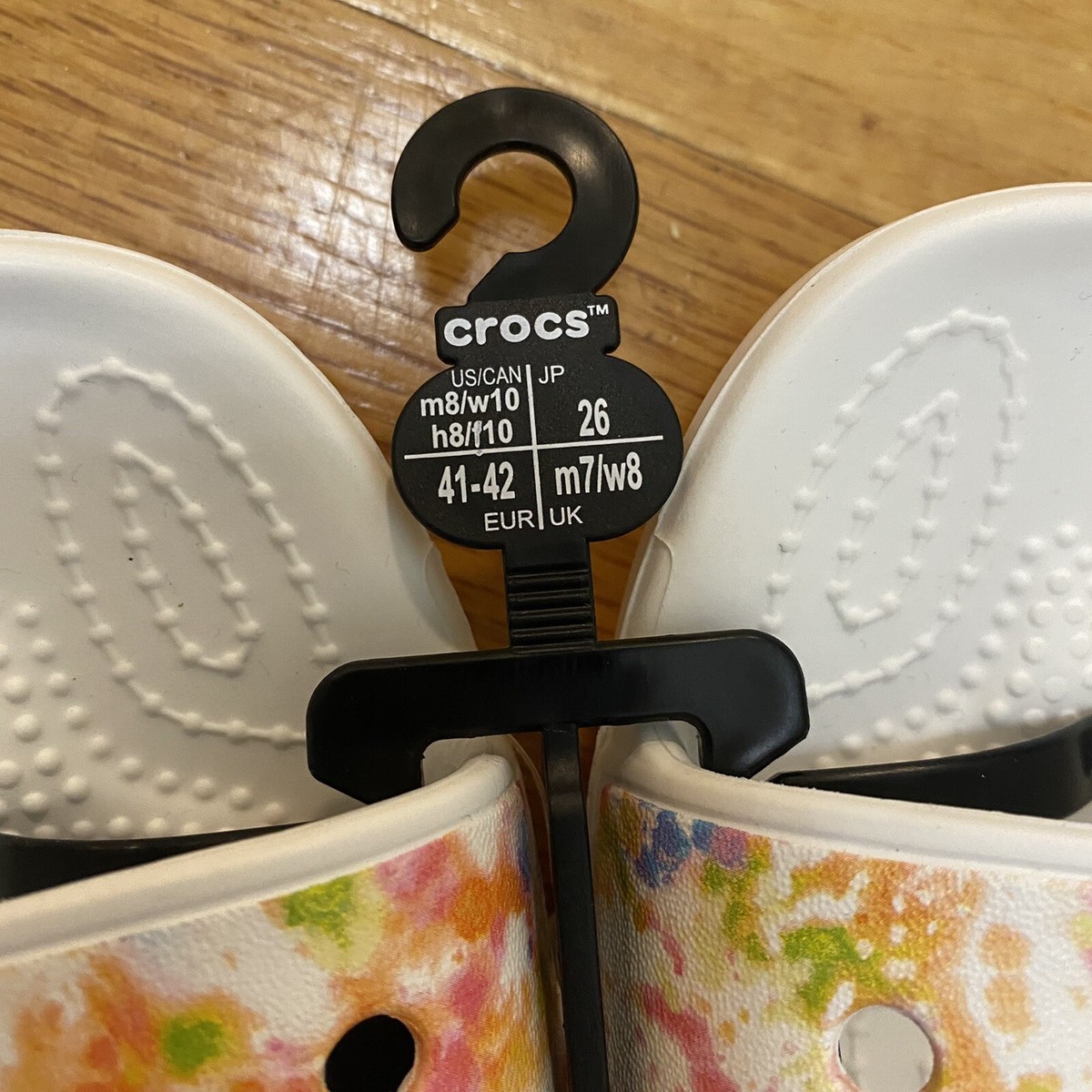 NWT Crocs 207283 CLASSIC TIE DYE GRAPHIC Ladies Comfortable