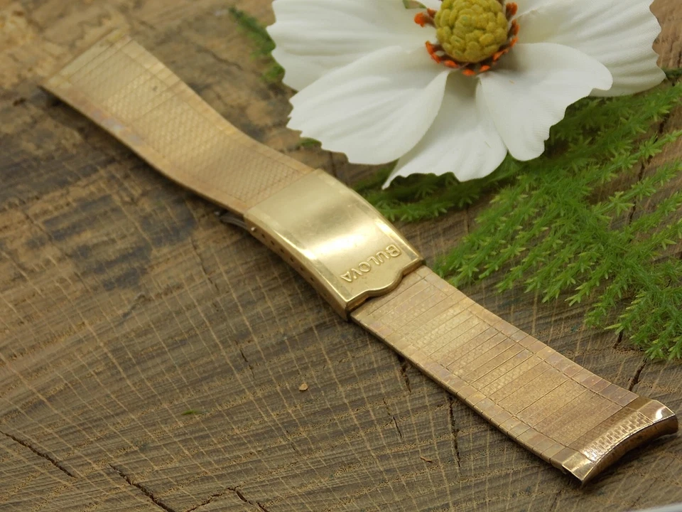 Finesse for Bulova Vintage 17.5mm Gold Filled Deployment Watch Band Pre-Owned - Image 2 of 4