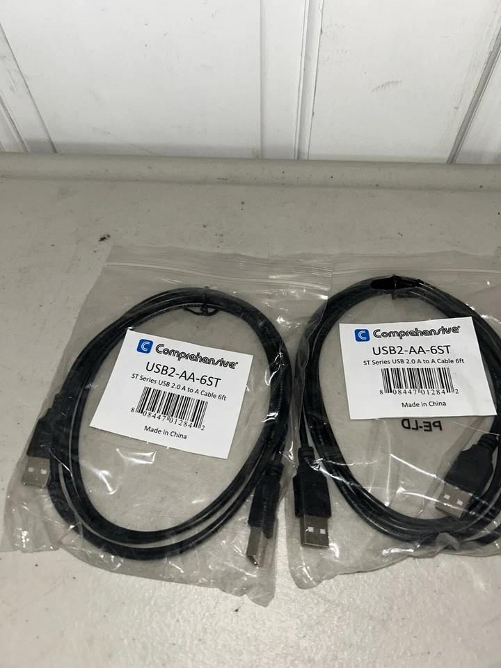 New set of 2 USB2-AA-6ST, Comprehensive USB 2.0 A to A Cable 6ft - USB - Image 4 of 4