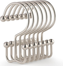 Shower Curtain Hooks, 12 Pcs Shower Curtain Rings, Durable Shower Curtain Rings