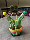 Vintage Gori Gori Chianti Double Mini Bottle Set For Oil & Vinegar 6” H x 11” C — photo 4