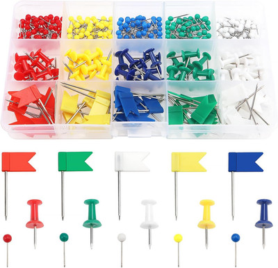 350 Stücke 15 Typen Map Push Pins, Plastik Pinnadeln, Pushpins, Dekorative Reißz