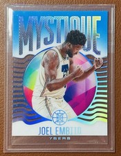  2020-21 Panini Illusions Joel Embiid Mystique Sapphire #4 Philadelphia 76ers 