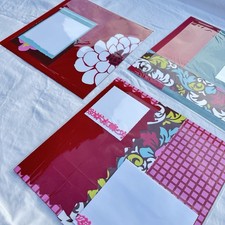 Set of 3 Pre Decorated Scrapbook Pages 12 x 12 Ready for Photos
