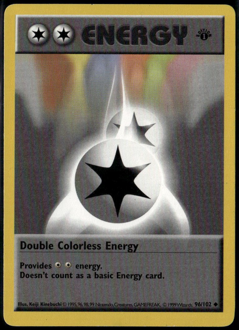 Double Colorless Energy 96/102 Uncommon Base Set 1st Edition MP Pokemon Card