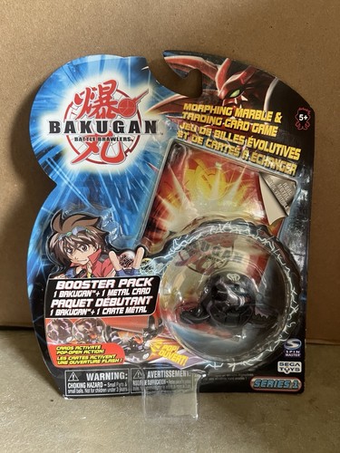 Bakugan Battle Brawlers Booster Pack Saurus Black Darkus Series 1 New - Picture 1 of 2